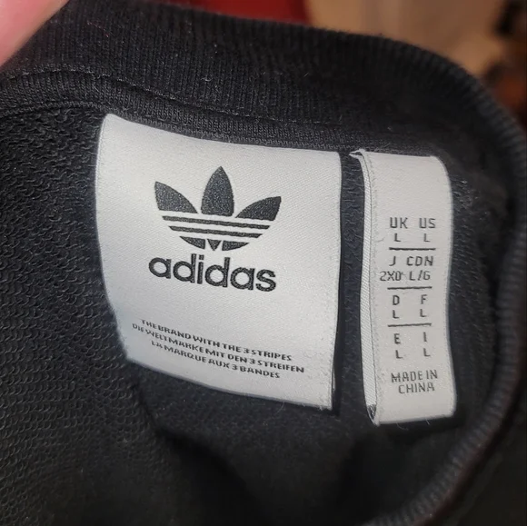 ADIDAS (Size L) bomber jacket color black (dual zipper) - Picture 2 of 8